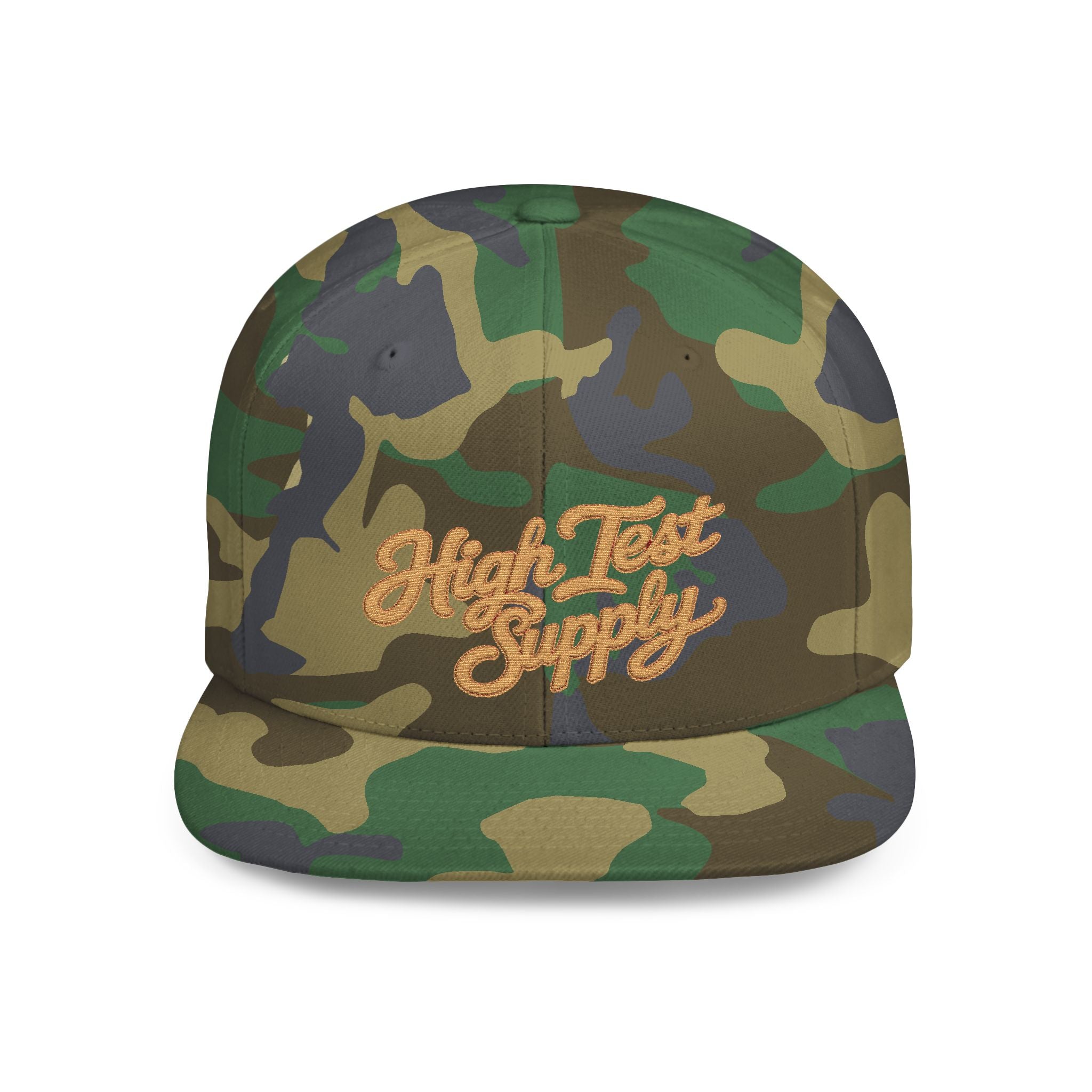 High Test Gold Flat Bill Snapback